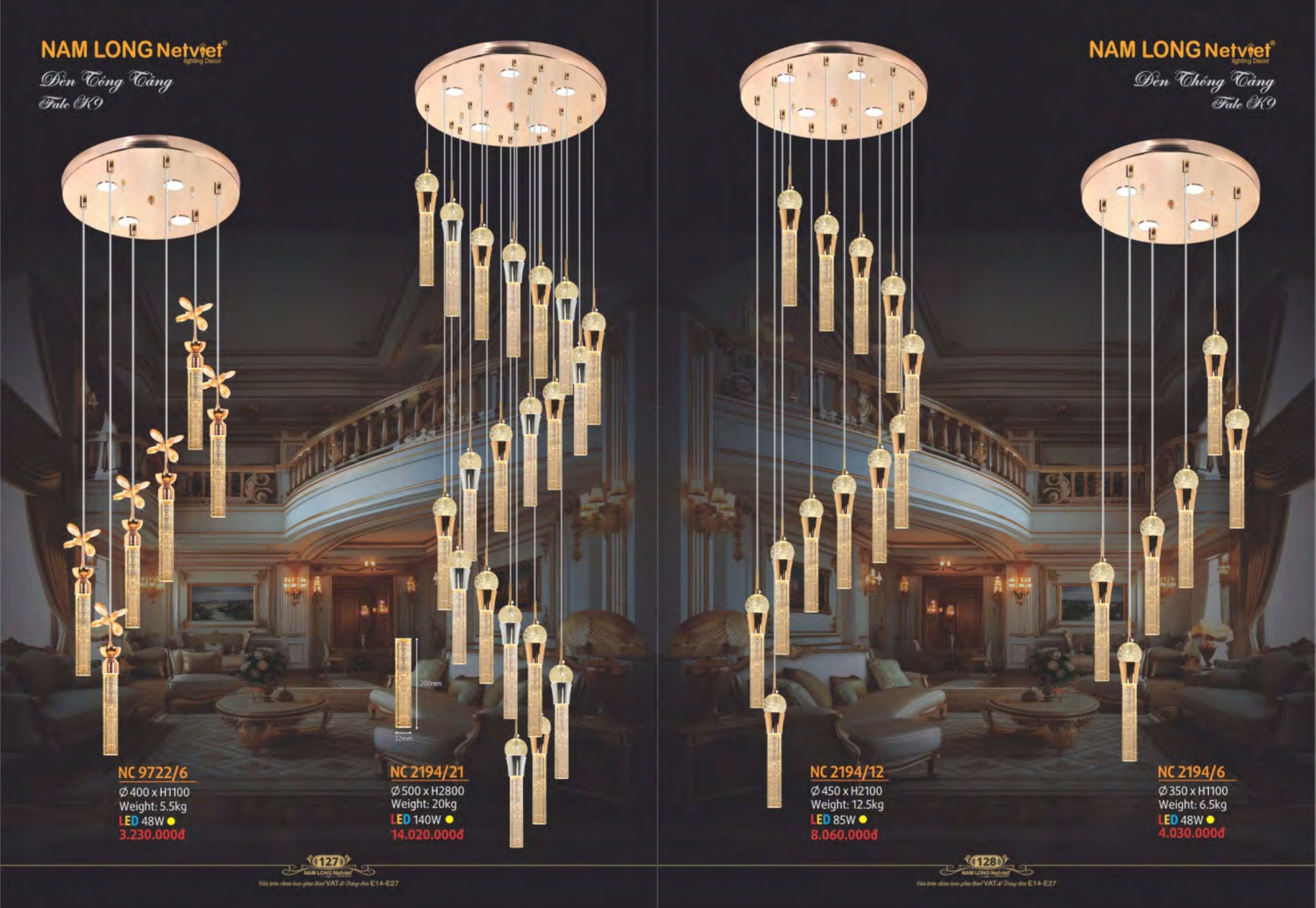 Bảng giá đèn trang trí Nam Long